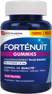 Forté Pharma Complément sommeil FortéNuit Gummies Mélatonine GABA Plantes