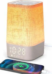 Réveil Lumineux Simulateur d'Aube, Reveil Matin sur Lampe de Chevet LED