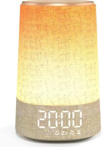 Réveil Lumineux Simulateur d'Aube, Lampe de Reveil avec 7 Sonneries