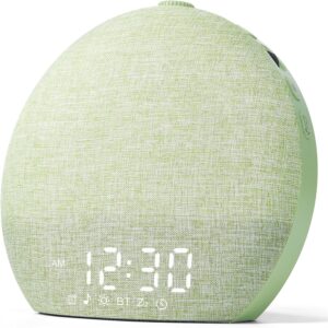 LIORQUE Reveil Lumineux Simulateur Aube, 30 Sons, Bluetooth, 17 Effets