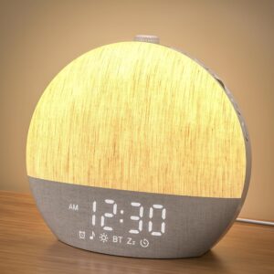 LIORQUE Réveil Lumineux Simulateur d'Aube, Reveil Simulateur d'Aube sur Lampe de Chevet, 1