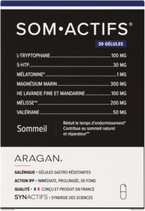 Somactifs - Complement Alimentaire Sommeil Adulte - Melatonine, Magnésium Marin, Valériane