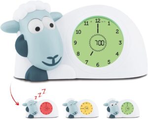 ZAZU Horloge Sam l'Agneau - Horloge d'Entraînement au Sommeil et Veilleuse pour Enfants |