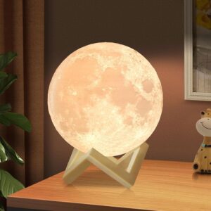 ACED Lampe lune 3D Lampe de lune 2026 Mise à niveau 128 Couleur, 15 CM