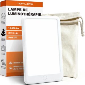 Lampe Luminothérapie 15000 Lux, Lumière du Jour Sans UV - Lampe Bien-Être