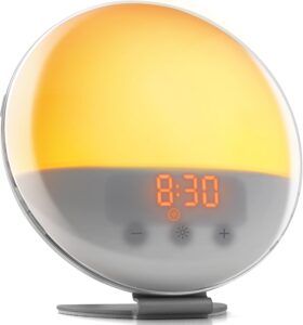 Réveil Simulateur d'Aube Haute Fidélité – Reveil Lumineux Naturel Doux, FM