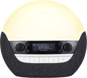 Lumie Bodyclock Luxe 750DAB - Réveil lumineux avec radio DAB, enceintes Bluetooth, lumière