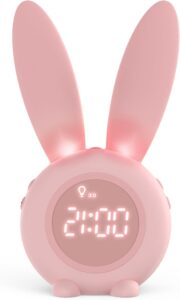 Homealexa Réveil Matin à Induction en Forme de Lapin Mignon, Intelligent Réglage Automatiq