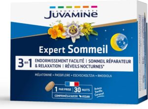 JUVAMINE Passiflore + Mélatonine + Rhodiola - Sommeil Réparateur - 30 Cpr