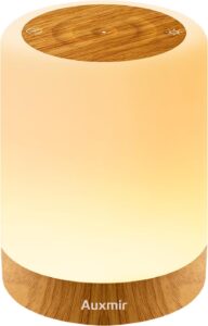 Auxmir Lampe de Chevet LED Tactile, Veilleuse Bébé Rechargeable, Brun Clair
