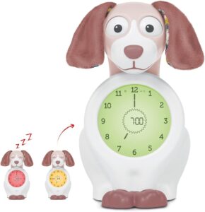 ZAZU Davy The Dog Clock - Horloge d'entraînement au Sommeil et veilleuse pour Enfants | ré