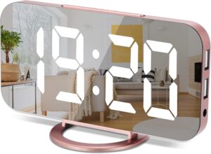 Horloge numérique Grand écran, réveil avec écran LED à intensité Variable, réveil de Cheve