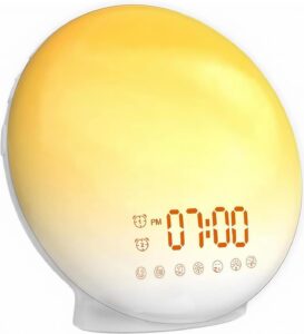 Tuerthy Reveil Lumineux, Réveil Intelligent pour Enfants Adultes, Reveil Matin Simulateur