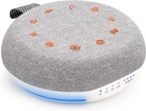 Machine à bruit blanc portable avec 40 sons apaisants, rechargeable par USB, minuterie son