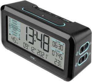 TFA Dostmann Réveil Radio-pilotée Boxx2 numérique, 60.2562.01.GB, avec Batterie, 2 Heures