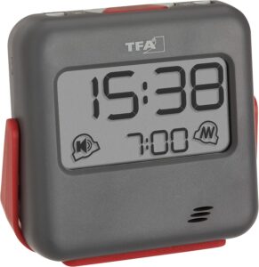 TFA Dostmann Réveil de Voyage numérique Buzz, 60.2031.10, avec Alarme vibrante et Forte to
