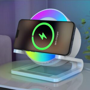 Enceinte Bluetooth Lumineuse avec Chargeur sans Fil 15W