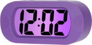 Plumeet Réveil électronique, Alarm Réveil Matin avec Grand écran LCD, Fonction Snooze, ave