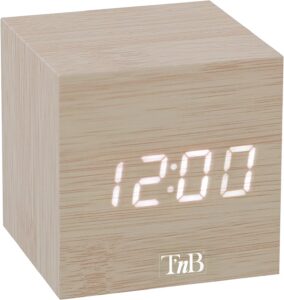T'nB Cube - Réveil Matin, Affichage Clair et Triple Alarme