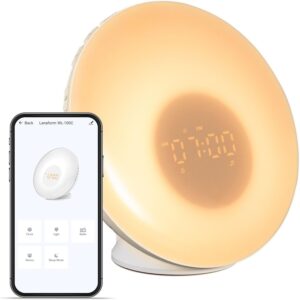 Réveil lumière connecté - Aube et crépuscule - Sons de la nature relaxants