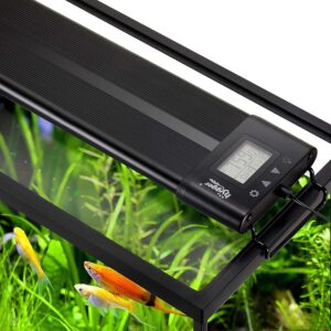 Hygger Éclairage LED 48W Pour Aquarium - Spectre Complet Avec LCD Moniteur, 7 Couleurs, Mi