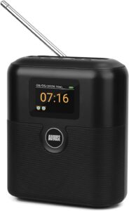 August MB330 Radio Portable Dab+/FM avec Bluetooth, Double Réveil, USB-C