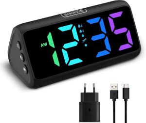 Réveil Forte pour Les Dormeurs Profonds, réveil RGB pour la Chambre, Les Personnes âgées,