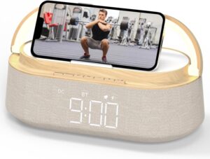 Radio Réveil Digital avec Chargement sans Fil avec Lampe