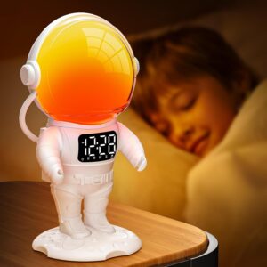 Réveil Enfant, Lampe de Reveil avec Enceinte Bluetooth
