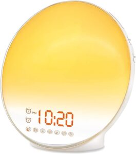 Sarini Réveils Sunrise, réveil Lumineux avec Simulation de Lever/Coucher de Soleil, Double