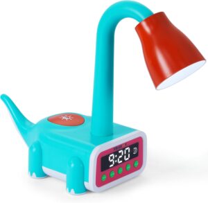 Kronosaur Reveil Enfant Dinosaure 3 en 1 avec Lampe Douce de Chevet et Lune Gardienne, L’O