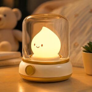 IHALO LED Veilleuse Enfant, Lampe de Chevet Rechargeable USB, Veilleuse Bébé avec Lumière