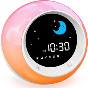 iHoo Réveil Enfant, Réveil pour Apprendre à Dormir avec Lumière Nuit