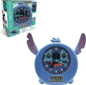 Lexibook, Disney Stitch RLT100D Réveil, veilleuse et simulateur d'aube, avec cordon d'alim