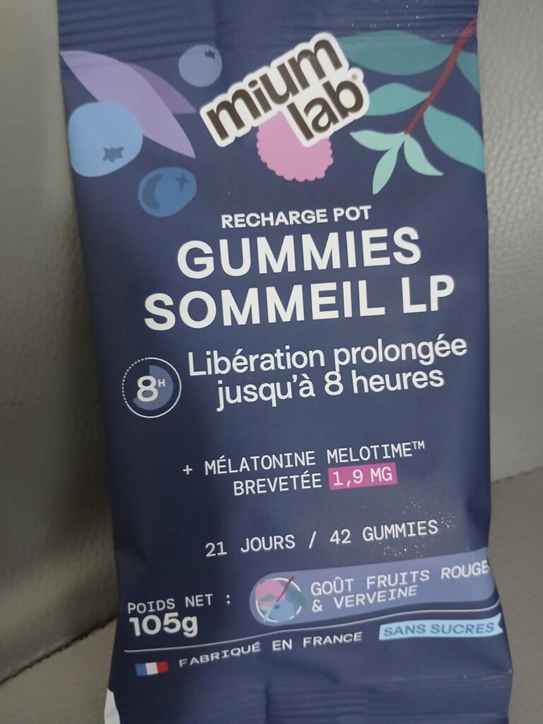 Le même sachet que l'image 3 et 4, vu en gros plan sur le recto.