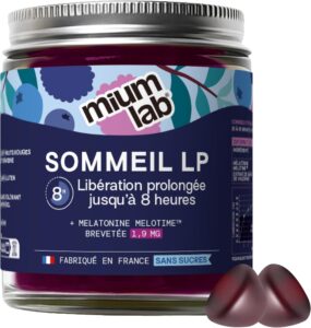 Mium Lab - Sommeil breveté 8h à libération prolongée - Anti-réveils nocturnes & Endormisse