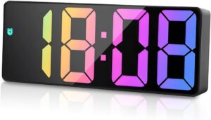 flintronic Réveil Numérique, Horloge Digitale avec Écran LED, Horloge Numérique Aver Tempé