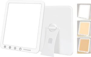 Lampe de Luminothérapie 15000 Lux, Simulation de la Lumière du jour, Sans UV, 3 Températur