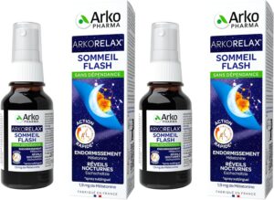Arkopharma - Arkorelax Sommeil Flash Spray | Sommeil perturbé - Réveils nocturnes - Soluti