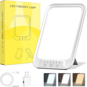 NIKYJM Lampe de luminothérapie 20000 Lux, Puissante Lumière Pour Le Moral avec 3 températu