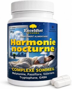 Sommeil & Relaxation - Harmonie Nocturne - Mélatonine & Valériane - 60 Gélules Sans Accout