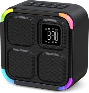 APUZOM Enceinte Bluetooth Portable avec Reveil, Machine à Bruit Blanc