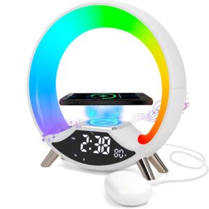 Cuteefun Réveil Lumineux, 15W Chargeur sans FI, Reveil Radio