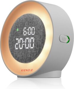 Kienzle Réveil Lumineux Rond avec Veilleuse et Luminosité Automatique