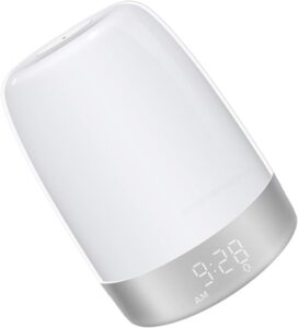 TOYANDONA Lampe de Chevet LED Tactile avec Fonction Réveil Programmée Lumière Ambiance Niv