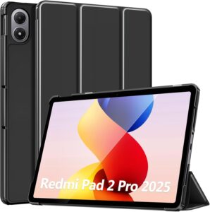 TiMOVO Coque pour Xiaomi Redmi Pad 2 Pro 12,1 Pouces 2025, Noir