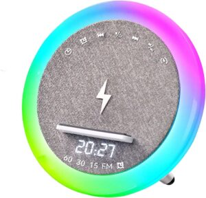 Réveil avec Haut-Parleur Bluetooth et minuteur, Fonction simulateur