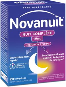 Novanuit nuit complète – Mélatonine 1,9mg - Complément alimentaire