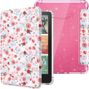 MoKo Coque pour 7" Kindle Paperwhite 12e Gén, Glitter Rose de Printemps