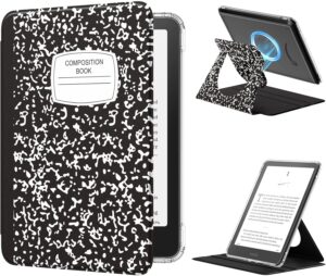 MoKo Coque Pivotante à 360° pour 7" eBook Reader, Carnet Noir